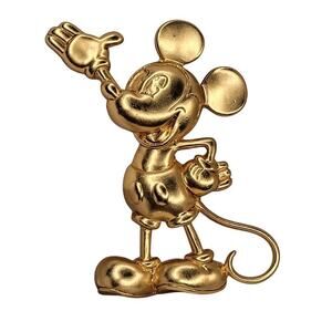 Napier Disney Mickey Mouse gold tone brooch pin medium disneyana collectors item